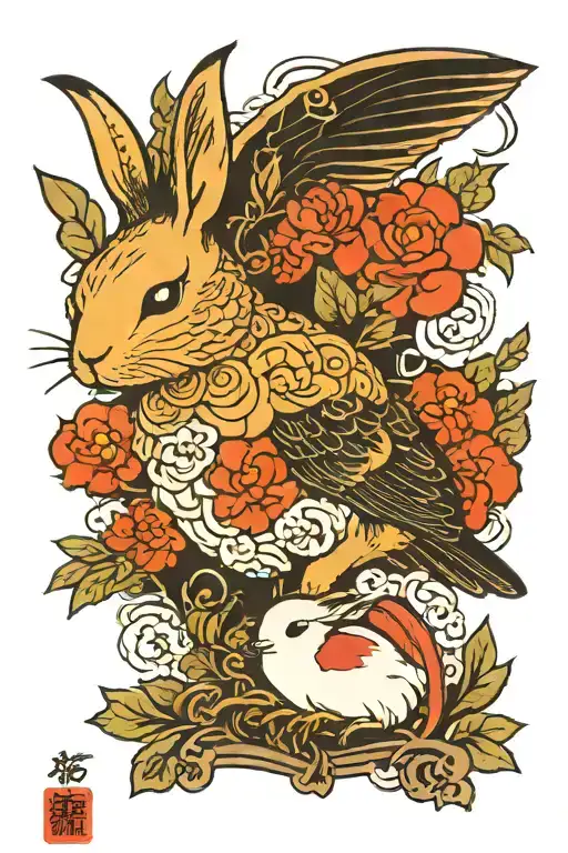 Small Bird And Rabbit