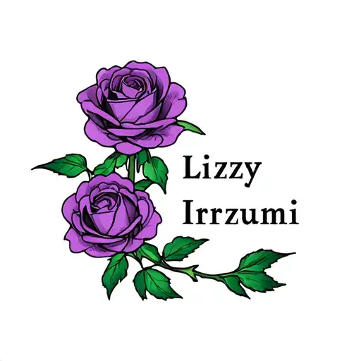 Purple Rose With The Name Lizzy