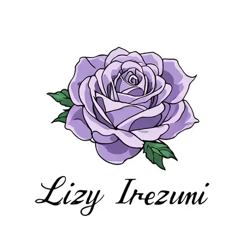 Purple Rose With The Name Lizzy