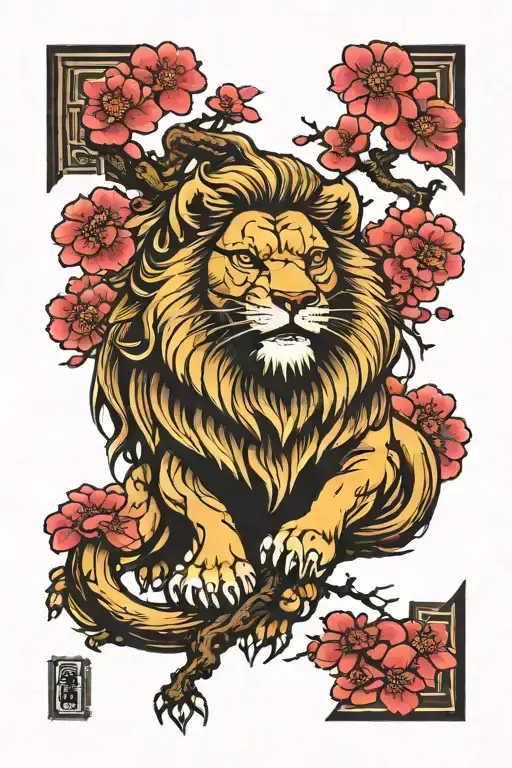 Lion Cherry Blossom Tree