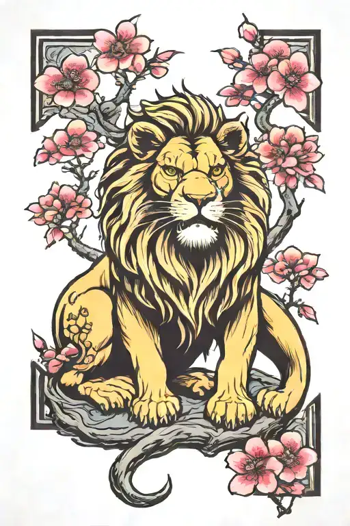 Lion Cherry Blossom Tree