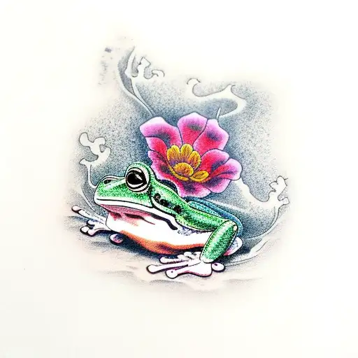Frog With Flower