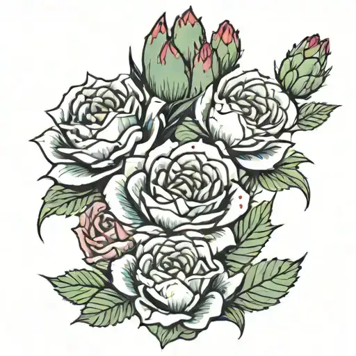Roses And Cactus