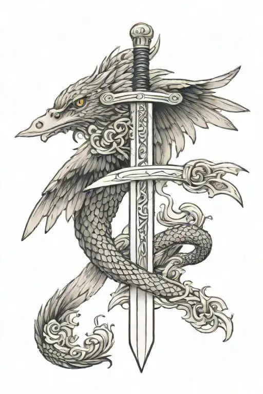 Sword With Wings With Psalms 23 4