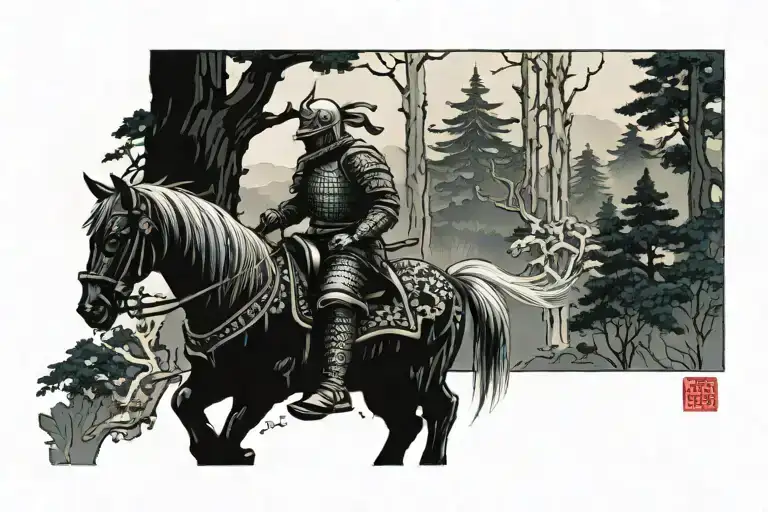 Knight In Forest