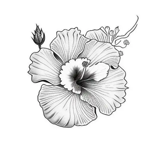 Hibiscus Flower In The Sunset