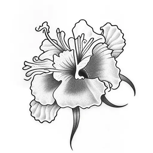 Hibiscus Flower And The Sun