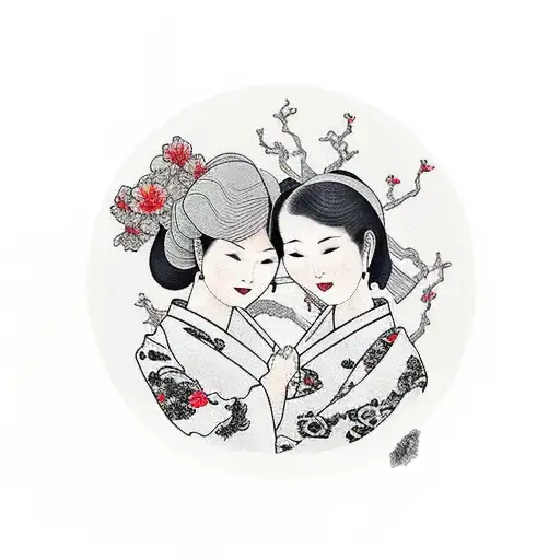 Grandma Holding Hands With A Girl