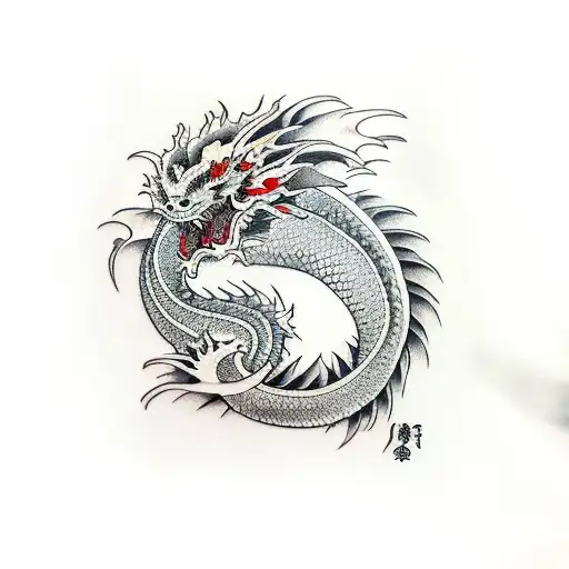Japanese Dragon Around My Forearm