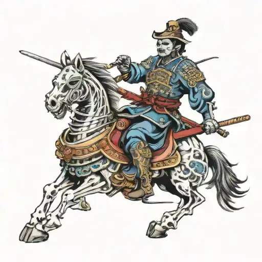 Samurai Skeleton Riding