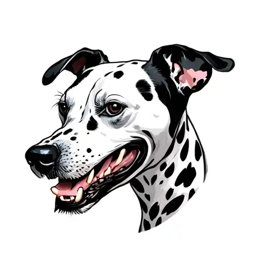 Snarling Dalmation Dog