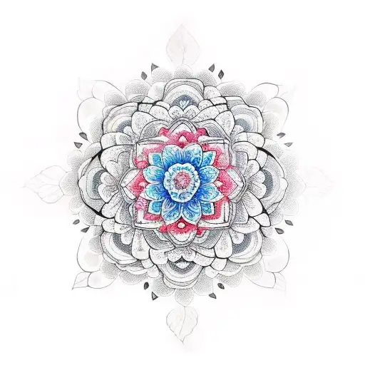 Mandala With Rose