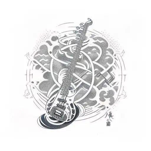 Zeebra Fighting A Bass Guitar