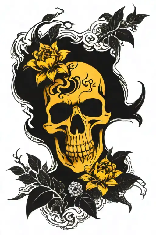 Skull Death Black And White