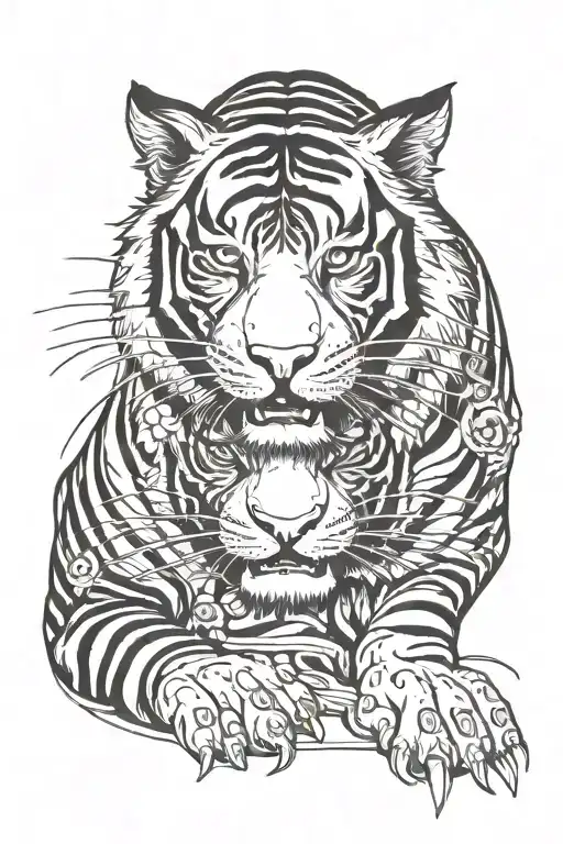 Line Art Tiger