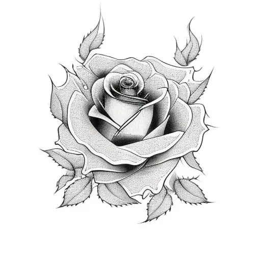 Rose With Burning Leaves