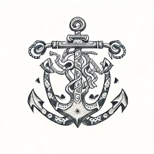 An Intricately Designed Anchor With Mexican Patterns