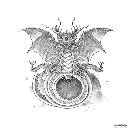 A Moth Riding A Dragon