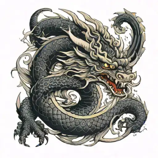 A Dragon With A Samurai