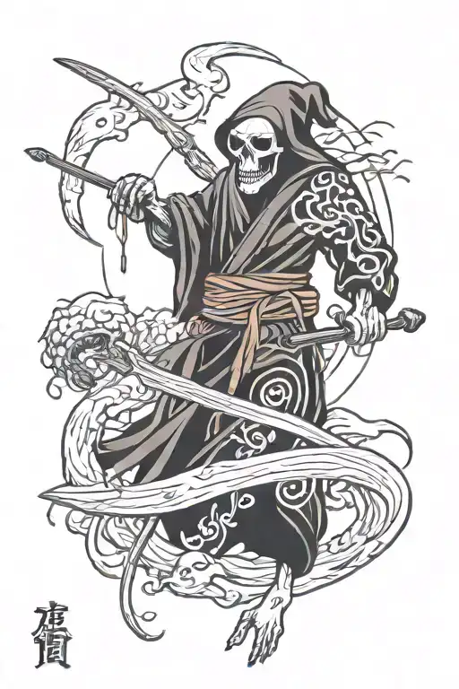 Grim Reaper Rat With Virgo Zodiac Sign