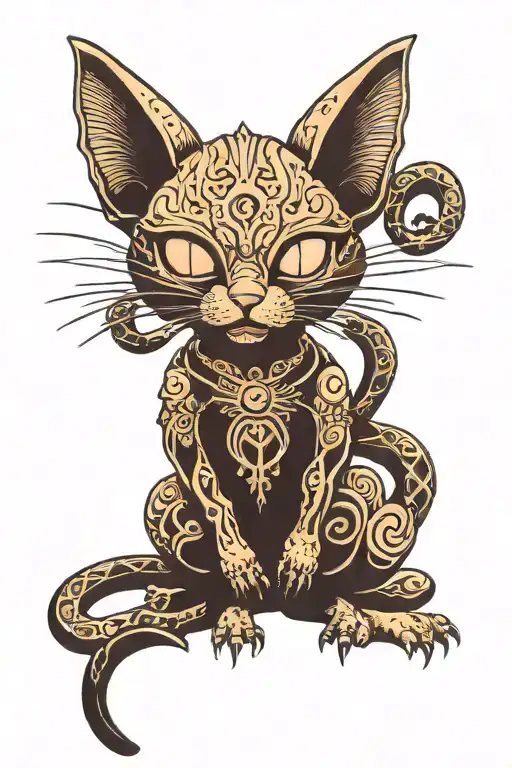 Alien Cat Silhouette