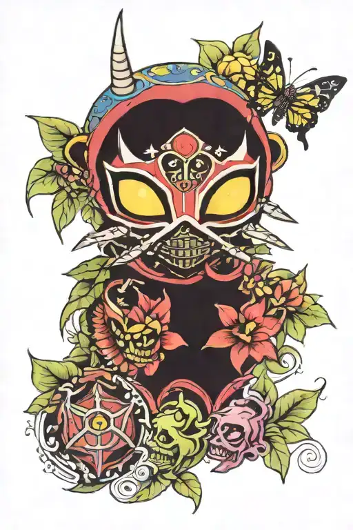 Majoras Mask With Spider Lillys