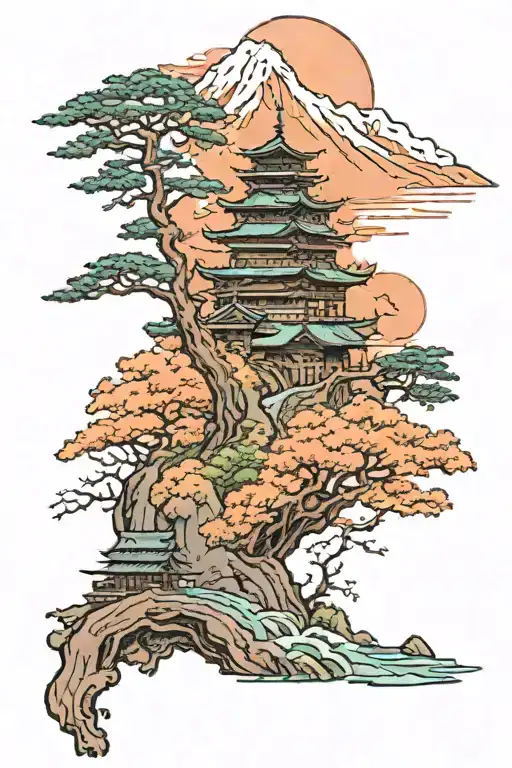 Woods With A Mountain In The Back