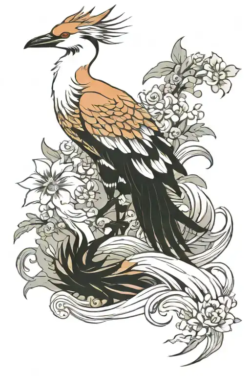 Crane And Kitsune Fox