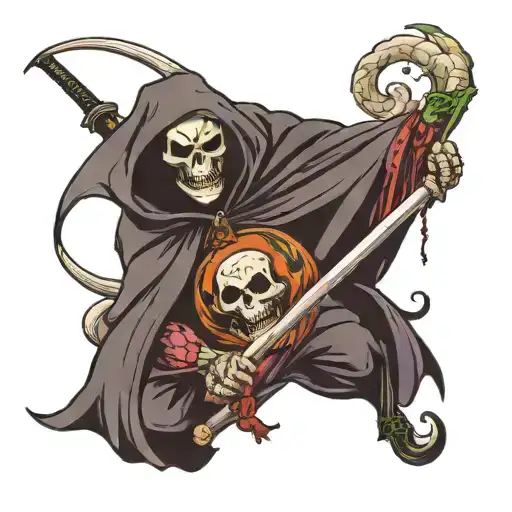 Grim Reaper With Joker Face