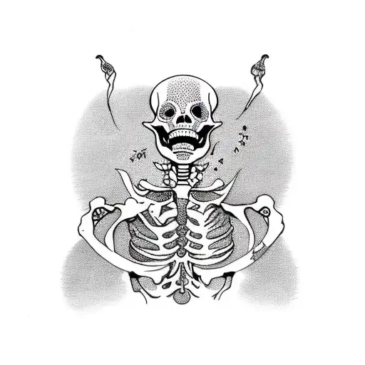 Skeleton Joseph Smith Riding A Tapir