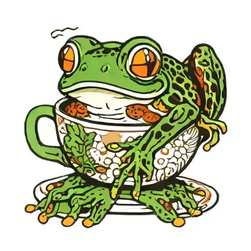 Frog In A Coffee Cup