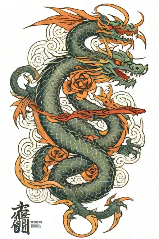 Dragon In Sword Wrapped