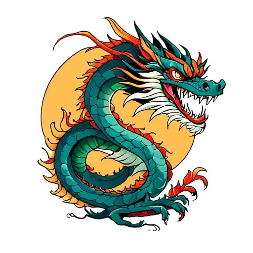 Dragon In A Bike Trail Winding