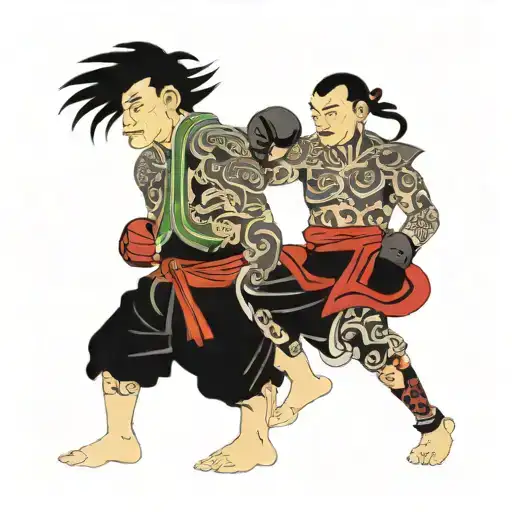 Two Lines Connecting Different Family Boxing