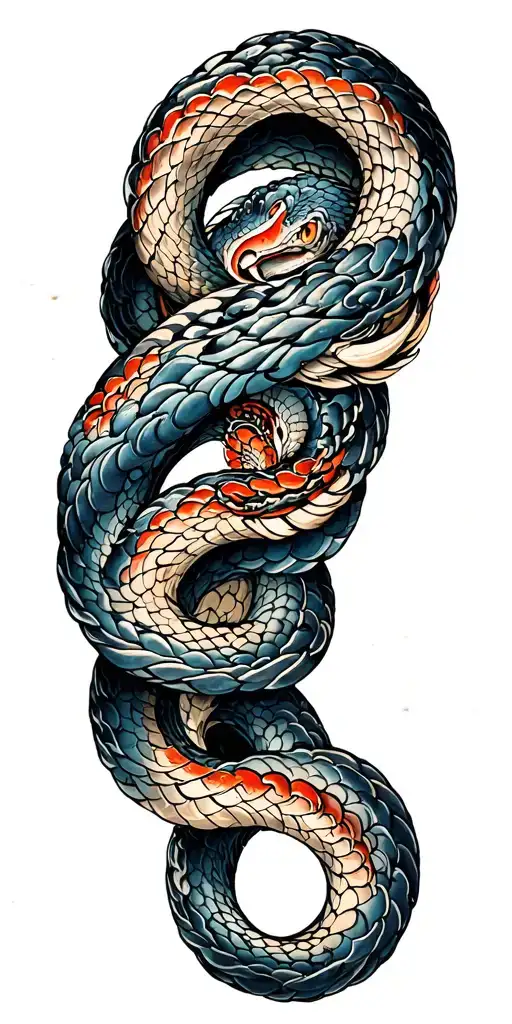 Cybernetic Snake Winding Around Arm