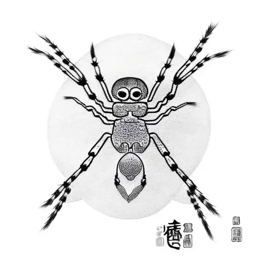 Spider With The Number 0 On His Back