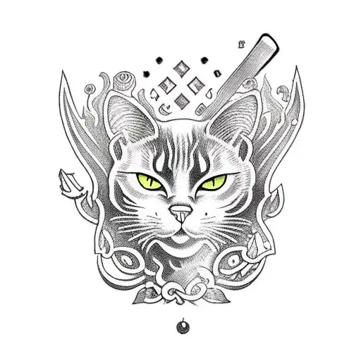 The Green-eyed Black Cat Named Raskolnikov And His Axe