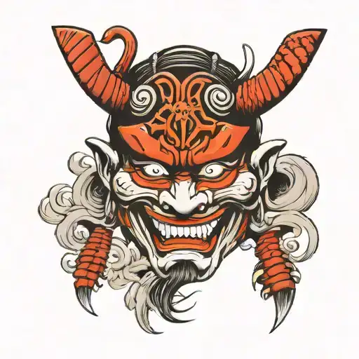 Laugh Now Cry Later Samurai Mask