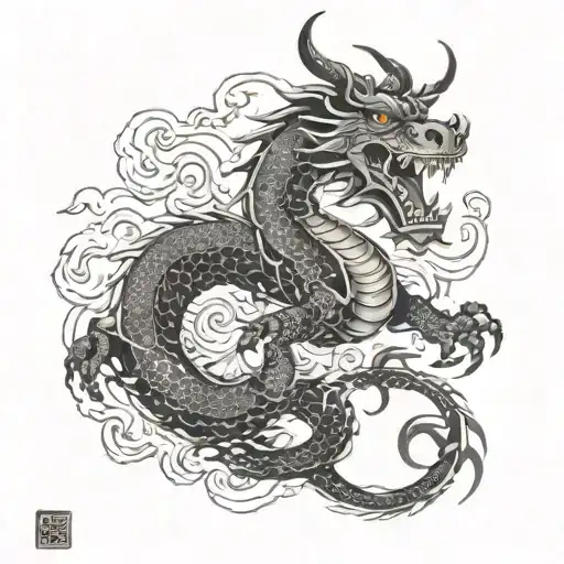 Dragon With Demons