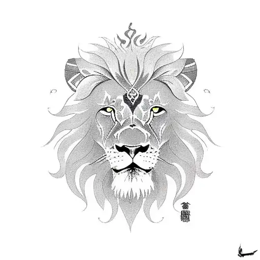 A Lion With Eyes Which Is The Logo Of Leo