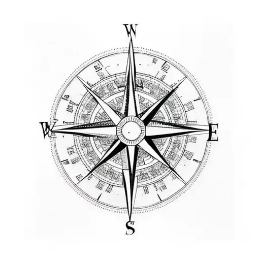 Compass With Christian Cross