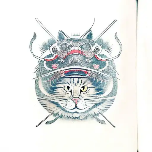 Samurai Body With Cat Head