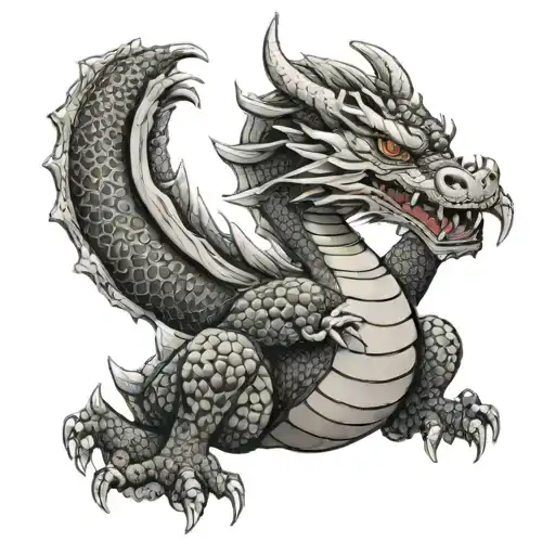 Dragon With A Big Barbell