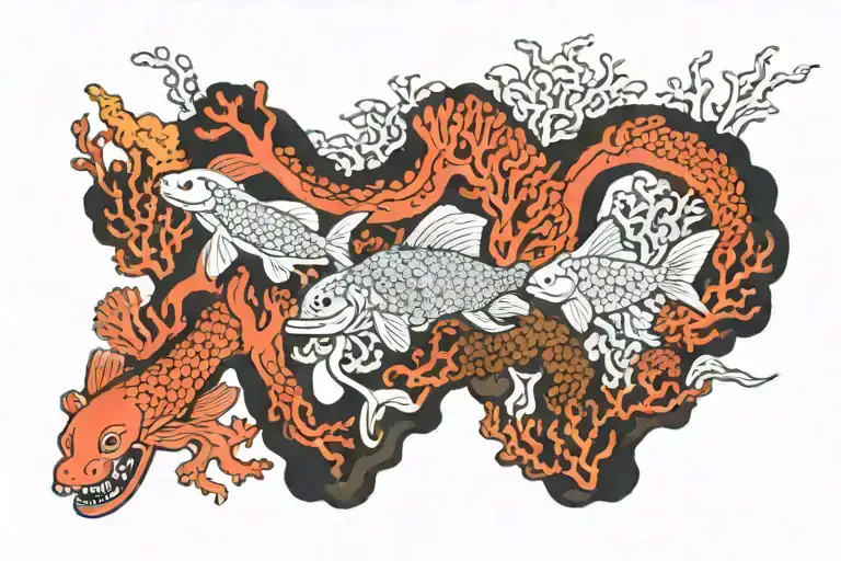 Coral Reef Scene With Several Different Animals