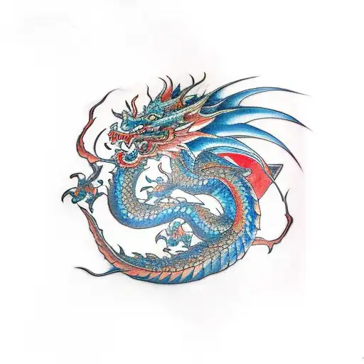 Dragon For Shoulder And Arm
