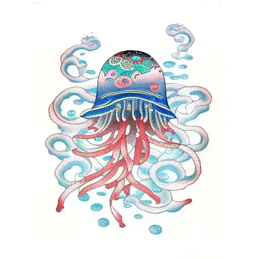 Many Jellyfish In Ocean