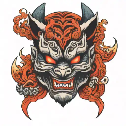 Fox Demon Oni Mask