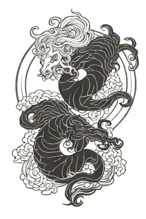 Aries And Capricorn Making A Yin Yang