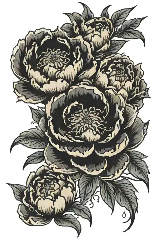 Gothic Peony Flower