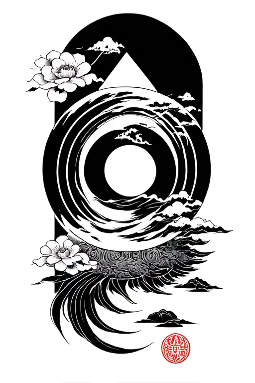 Zen Circle Inside Triangle